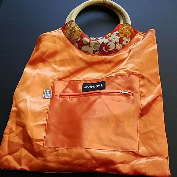 MYSTIQUE BEADED TROPICAL SATCHEL BAG - Picture 6 of 8